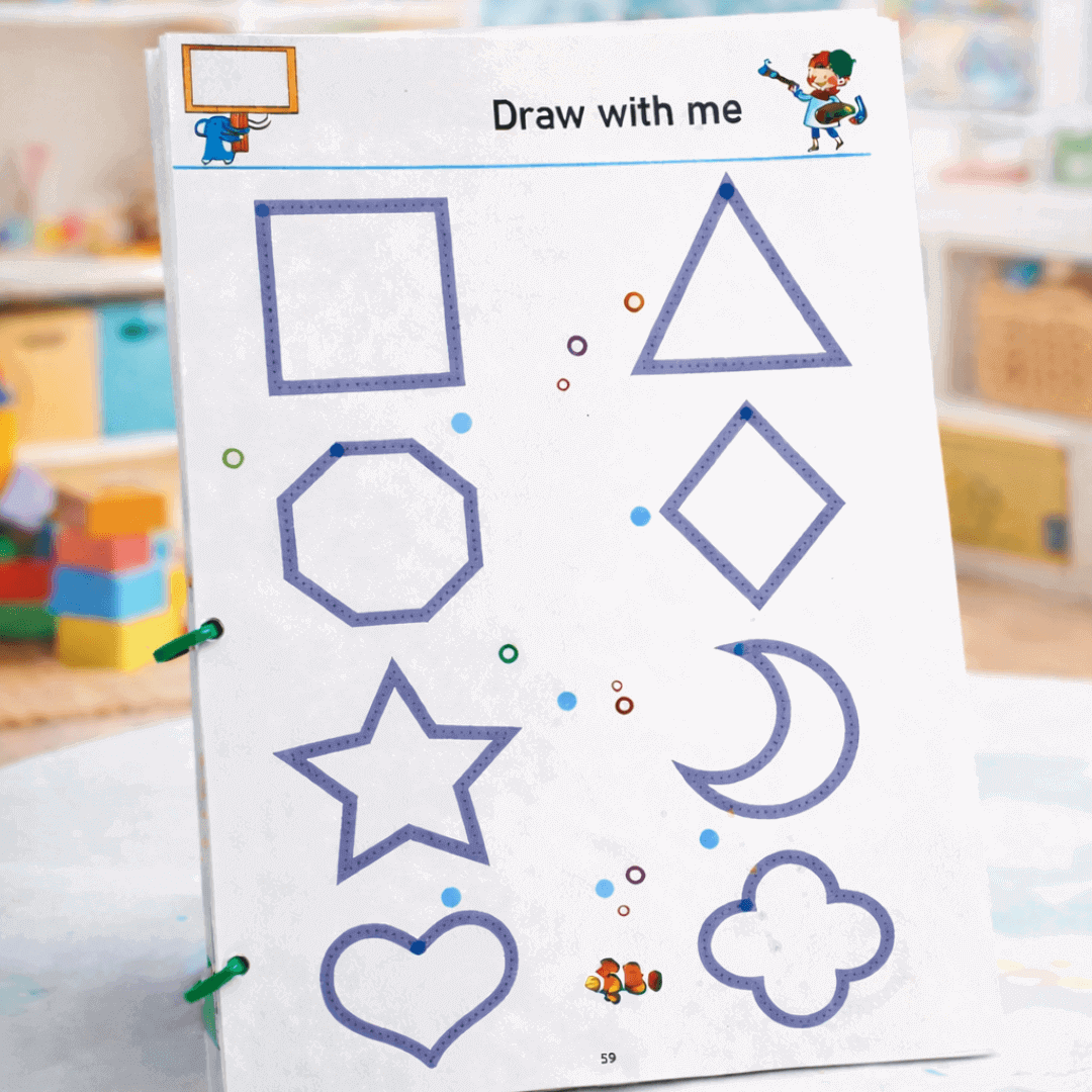 64-Page Reusable Tracing Workbook for Kids – Early Learning Writing Practice with 2 Markers